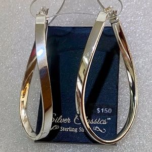 Sterling Silver Twist Hoop Ear Rings ($150)